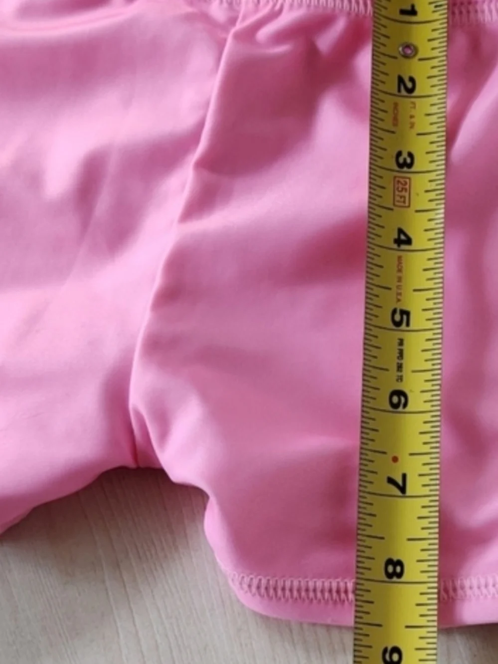 Girls Two Piece Swim Rash Guard - Pink and Blue Palm Design Size 5